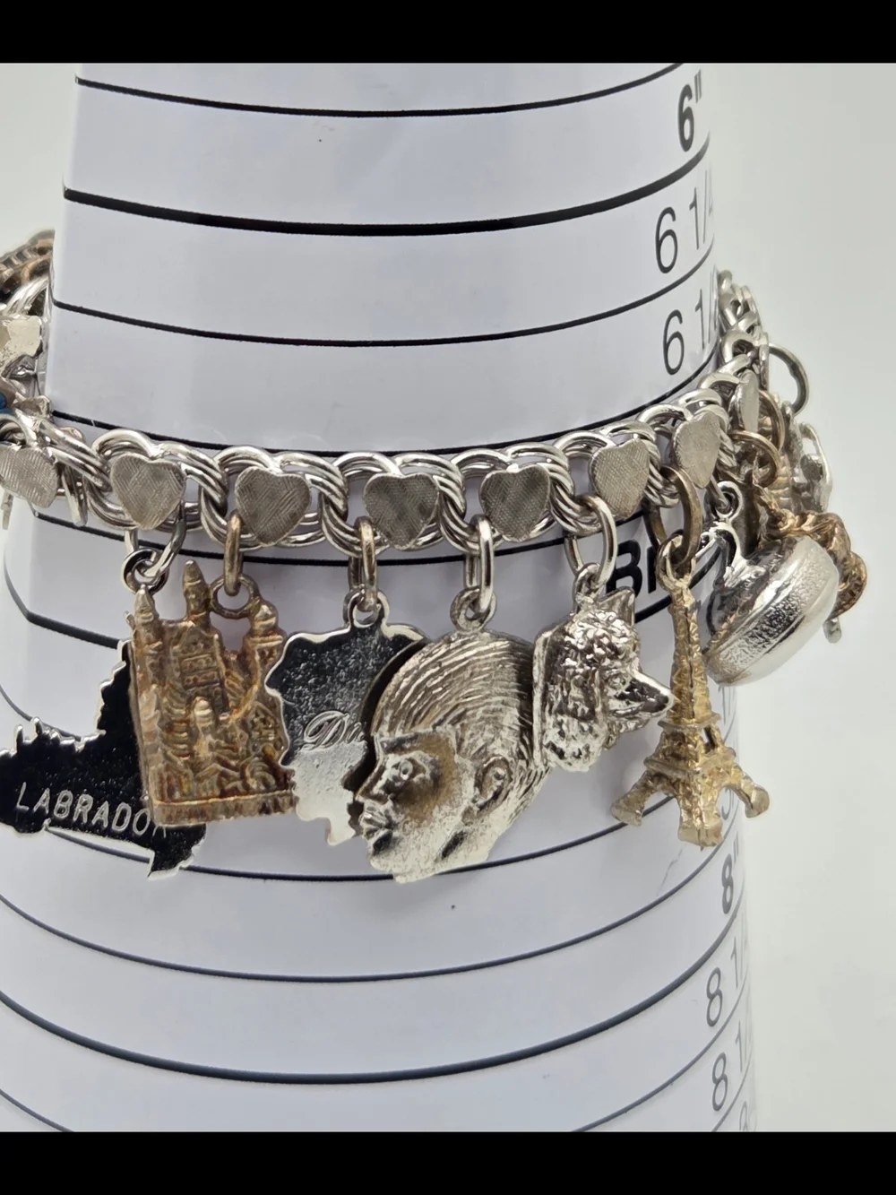 Heavy Vintage Jem Ster Sterling Charm Bracelet – 14 Sterling Charms 8